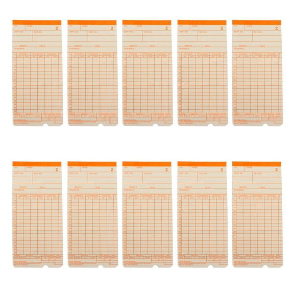 100 Sheets Office Factory Cards for Machine Attendance Recorder as Shown