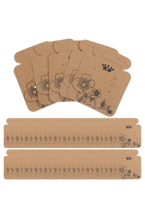 Earring Cards, Small, Kraft Paper, 0.16 lb, 100 Sheets