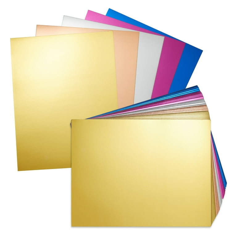 Silver Metallic Cardstock Paper for Card Making (8.5 x 11 in, 96 Sheets)