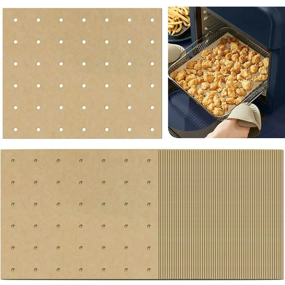 100 Sheets of Oil Blotting Paper Clearance! 100Pcs Fryer Parchment Paper Perforated Square Fryer Liners for and Fryer 11 X 9 Inch