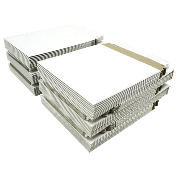 (100) / Shipping Mailers - Slim Single Paperboard for Discs in Sleeves - Sealable Adhesive with Easy Opening Strip - 6" x 6" #CDBC06PB