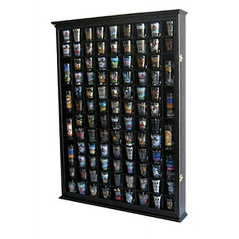 100 Thimble Display Case Cabinet Wall Rack Shadow Box, glass door,  TC100-MAH