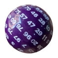 thumbnail image 1 of 100-Sided Polyhedral Dice for Tabletop Rpg Games, Unique Acrylic Design with Clear Readable Numbers, Purple Color for D&D Enthusiasts One Size, 1 of 5