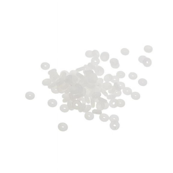 100 Silicone Rubber Stoppers Bead Charms Bracelets for Clip Lock Spacer - Clear