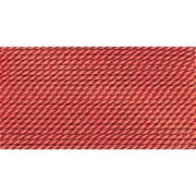 100% Silk Beading Thread, Coral, Size 1, 10 Pack
