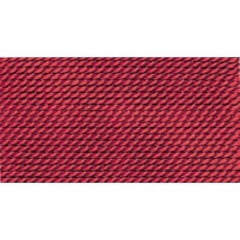 100% Silk Beading Thread, Garnet, Size 6, 10 Pack