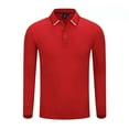 thumbnail image 1 of 100% Silk Cotton Long Sleeve Men's Polo Shirt, 1 of 10