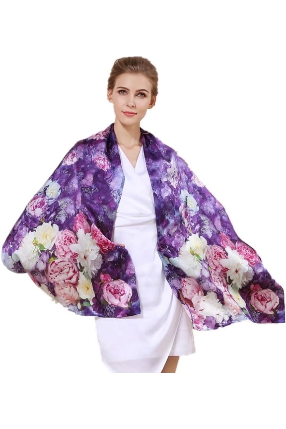 100% Silk Scarves, Extra-Large and XX-Large Silk Long Mulberry Scarf