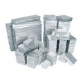 100 Silver Cotton Filled Boxes/ Assorted Sizes 100 Silver Cotton Filled