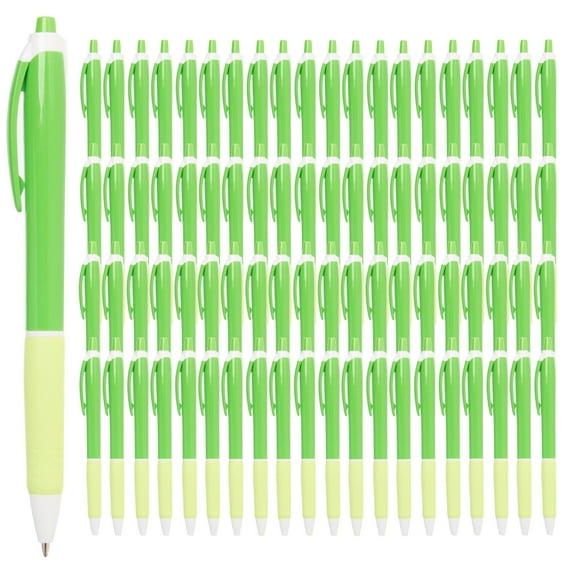 100 Simply Genius Ballpoint Retractable Pens with Blank Ink