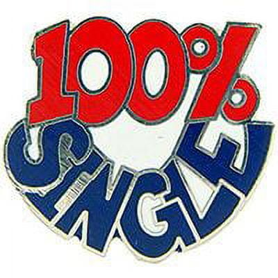 100% Single Blue Red PIN - Original Artwork Backpack Enamel Lapel Pin - 1"