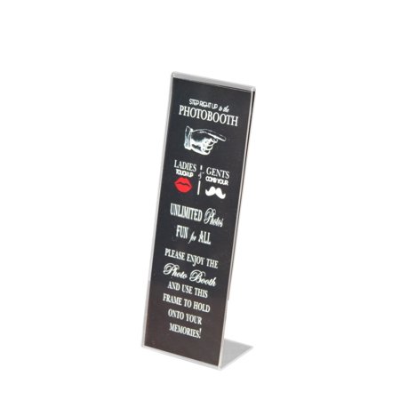 100 Slanted Photo Booth Frames with Inserts 2x6 acrylic