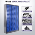 thumbnail image 1 of 100 Slot Parts Cabinet, Plastic Drawers with Steel Frame, 25.8x8.66x46 Inch Small Parts Storage for Workshop, Lab, Warehouse, 1 of 7