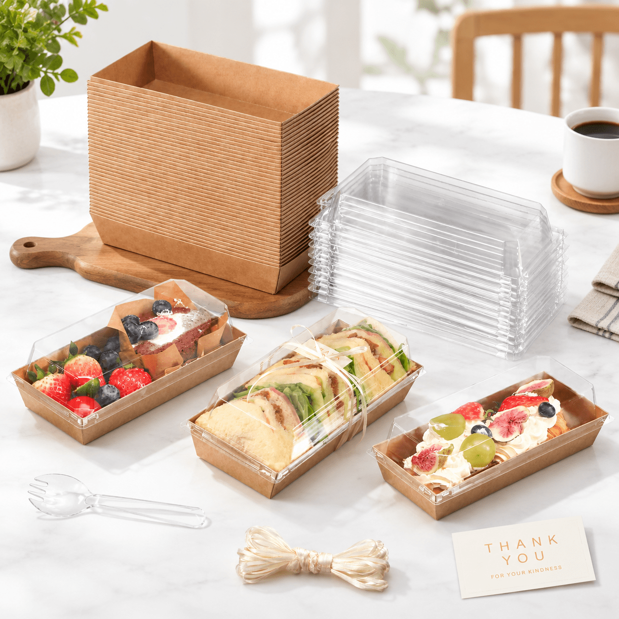 Rectanglets Snacks 100 Small Charcuterie Boxes Withr Lids Ands -paper Rectangle Box ...
