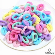 100 Small Hair Elastics - Nylon Hair Loops for Braids, Ponytails, and Updos, Gentle No-Snag Hair Ties for Daily Use and Special Occasions