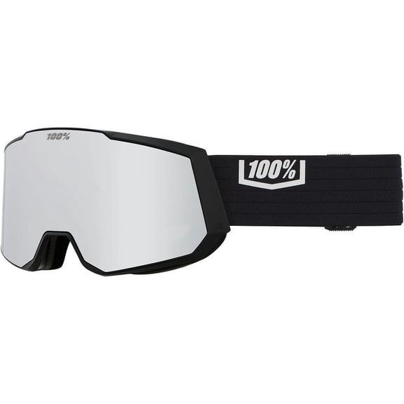 100% Snowcraft XL Goggle - Black/Silver; Mirror Silver