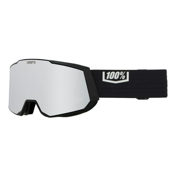 100% Snowcraft XL Goggle - Black/Silver; Mirror Silver