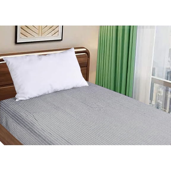 100% Soft Cotton Bedsheet For Single Bed - 60 X 90 Inches, Grey | 400 Thread Count Soft, Durable & Long Lasting - Super Comfortable Touch Bedsheet