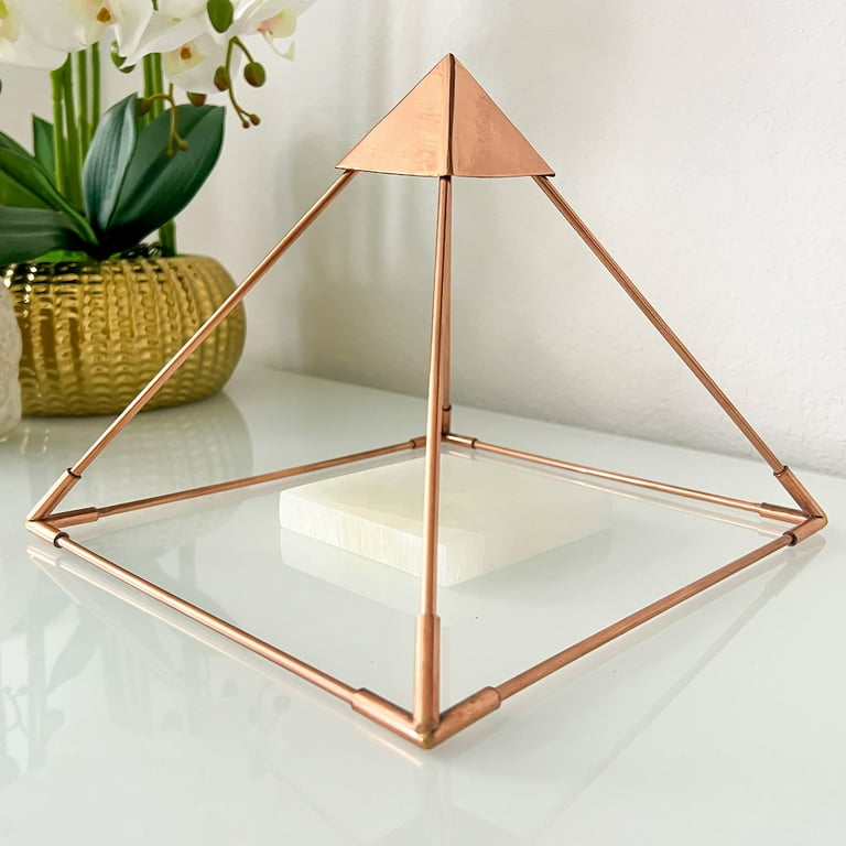 9 in. 100% Solid Copper Pyramid Giza Shaped for Meditation Reiki Chakra  Balance