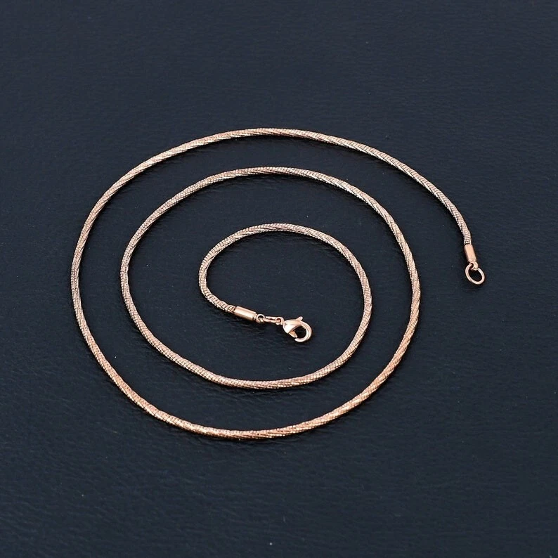 100% Solid Pure Copper Rope Chain Designer Link Chain Necklace Jewelry ...