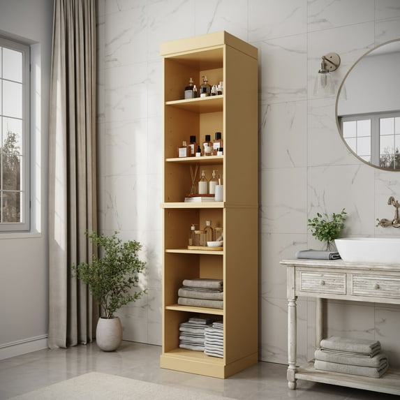 Palace Imports 100% Solid Wood 16.5" Bathroom Cabinet with Adjustable Shelves