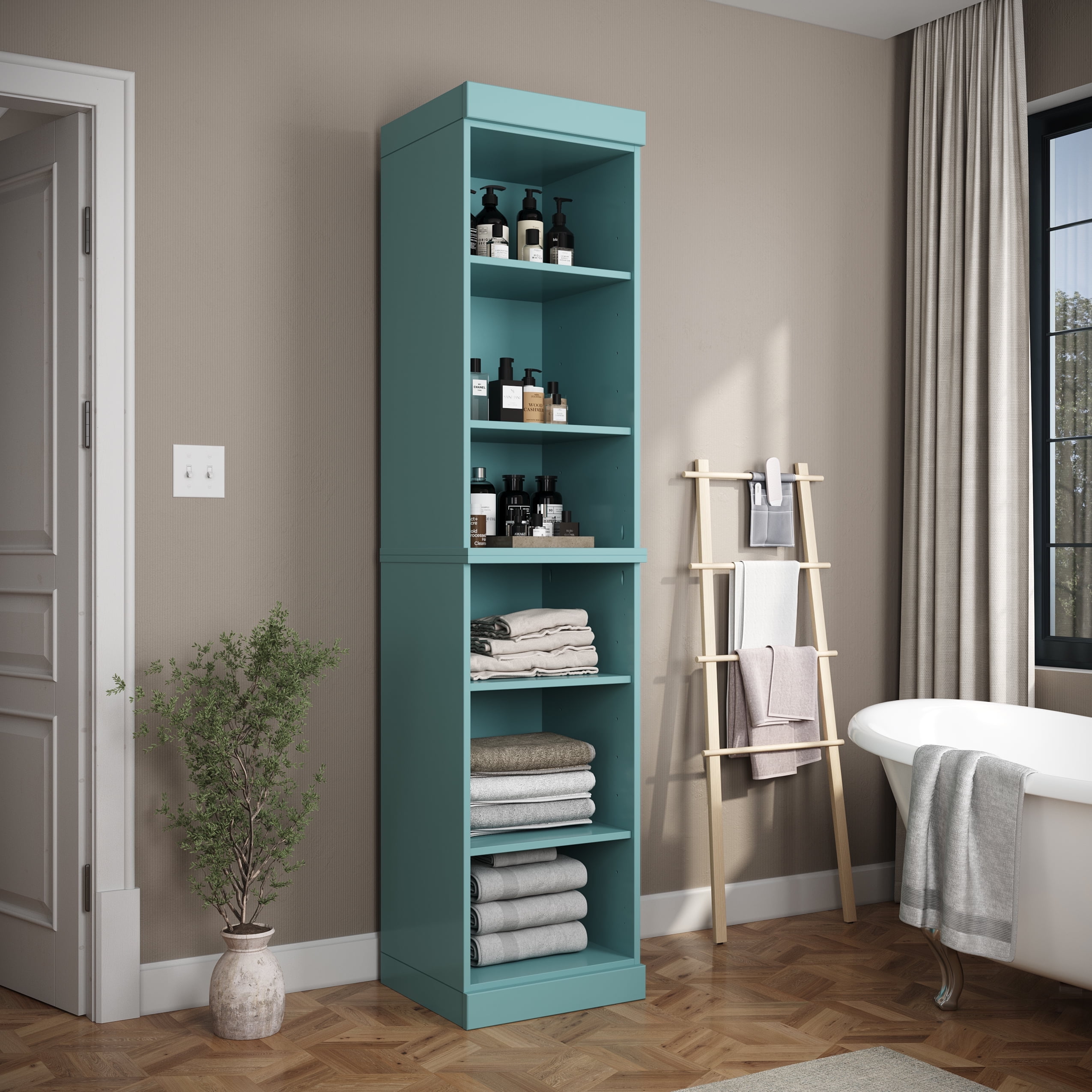 Palace Imports 100% Solid Wood 16.5" Bathroom Cabinet with Adjustable Shelves