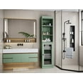 thumbnail image 1 of 100% Solid Wood 16.5" Bathroom Storage Cabinet with Frosted Glass Doors and Adjustable Shelves, 1 of 5