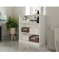 thumbnail image 1 of Palace Imports 100% Solid Wood 32" Bathroom Cabinet with Adjustable Shelves, White, 1 of 6