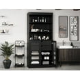 thumbnail image 1 of 100% Solid Wood 32" Bathroom Cabinet with Clear Glass Doors, 2-Drawers and Adjustable Shelves, 1 of 6