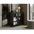 thumbnail image 1 of Palace Imports 100% Solid Wood 32" Bathroom Cabinet with Clear Glass Doors and Adjustable Shelves, Black, 1 of 5
