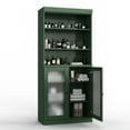thumbnail image 1 of 100% Solid Wood 32" Bathroom Cabinet with Frosted Glass Doors and Adjustable Shelves, 1 of 4
