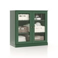 thumbnail image 1 of 100% Solid Wood 32" Bathroom Cabinet with Frosted Glass Doors and Adjustable Shelves, 1 of 5