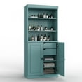 thumbnail image 1 of 100% Solid Wood 32" Bathroom Cabinet with Solid Doors, 2-Drawers and Adjustable Shelves, 1 of 6