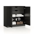 thumbnail image 1 of 100% Solid Wood 32" Bathroom Cabinet with Solid Doors, 2-Drawers and Adjustable Shelves, 1 of 1