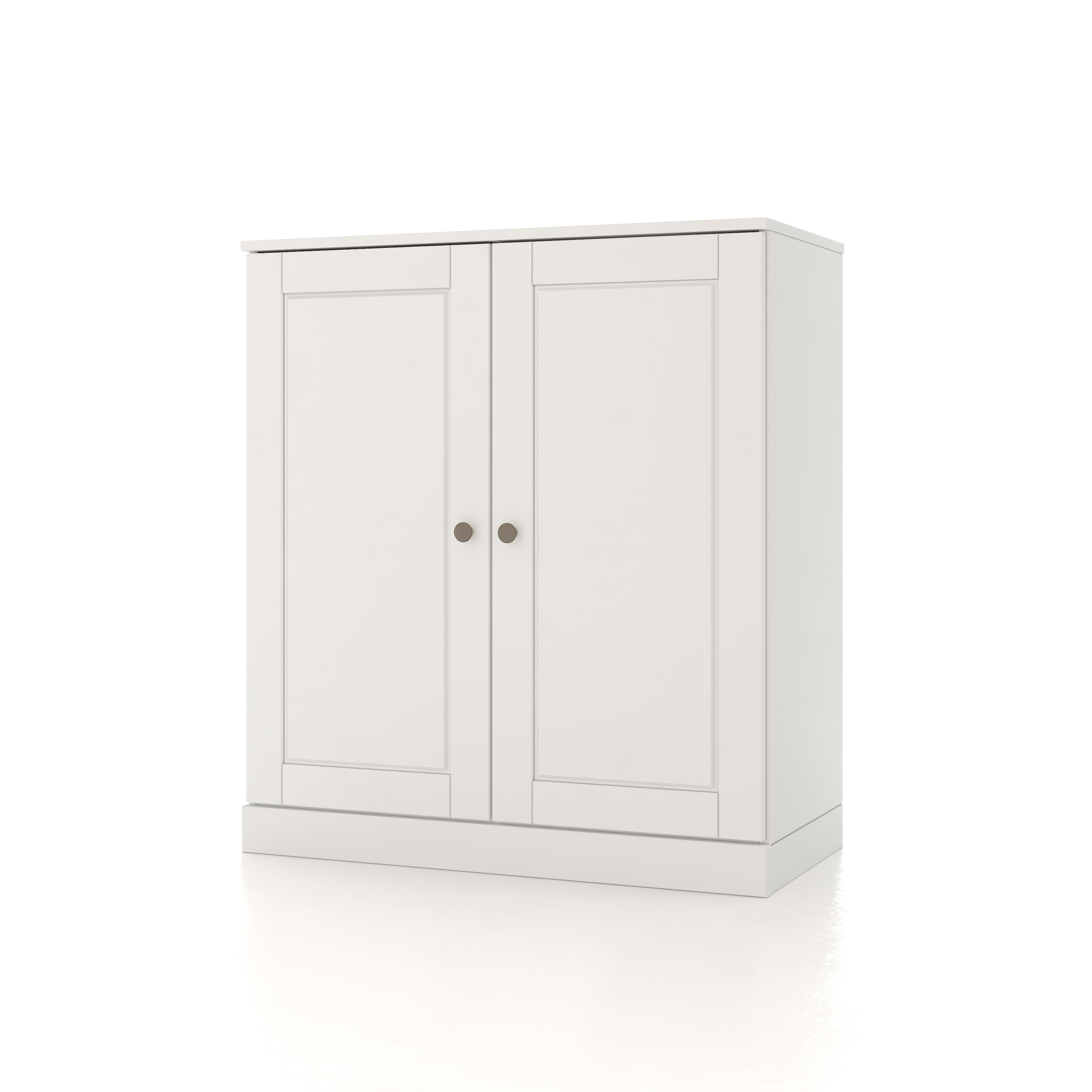 100% Solid Wood 32" Bathroom Cabinet with Solid Doors and Adjustable Shelves