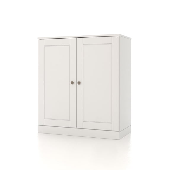 100% Solid Wood 32" Bathroom Cabinet with Solid Doors and Adjustable Shelves