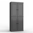 thumbnail image 1 of Palace Imports 100% Solid Wood 32" Bathroom Cabinet with Solid Doors and Adjustable Shelves, Gray, 1 of 7