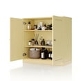 thumbnail image 1 of 100% Solid Wood 32" Bathroom Cabinet with Solid Doors and Adjustable Shelves, 1 of 1