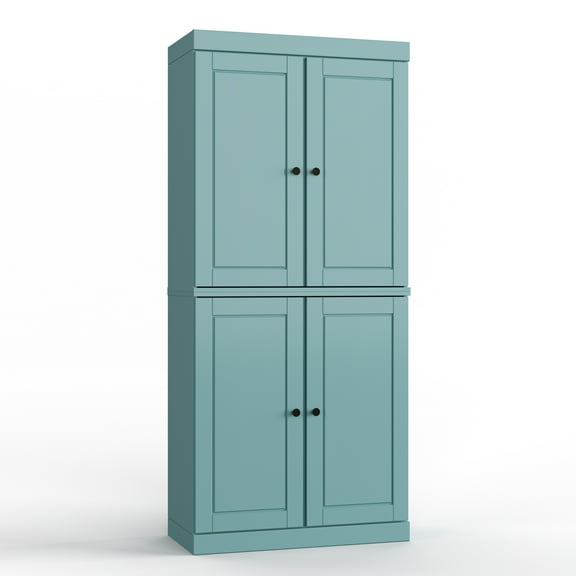 100% Solid Wood 32" Bathroom Cabinet with Solid Doors and Adjustable Shelves