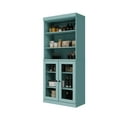 thumbnail image 1 of Palace Imports 100% Solid Wood 32" Pantry Cabinet with Clear Glass Doors and Adjustable Shelves, Aqua Blue, 1 of 6