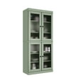 thumbnail image 1 of Palace Imports 100% Solid Wood 32" Pantry Cabinet with Frosted Glass Doors and Adjustable Shelves, Sage, 1 of 6