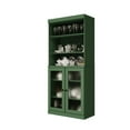thumbnail image 1 of Palace Imports 100% Solid Wood 32" Pantry Cabinet with Frosted Glass Doors and Adjustable Shelves, Green, 1 of 7