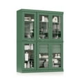 thumbnail image 1 of 100% Solid Wood 48.5" Pantry China Cabinet with Clear Glass Doors, 2-Drawers and Adjustable Shelves, 1 of 4