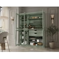 thumbnail image 1 of 100% Solid Wood 48.5" Pantry China Cabinet with Clear Glass Doors, 2-Drawers and Adjustable Shelves, 1 of 6