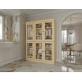 thumbnail image 1 of 100% Solid Wood 48.5" Pantry China Cabinet with Frosted Glass Doors and Adjustable Shelves, 1 of 6