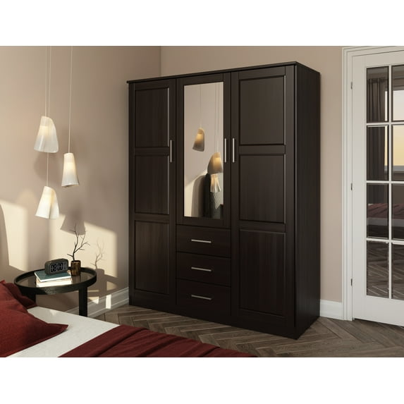 100% Solid Wood Cosmo 3-Door Wardrobe