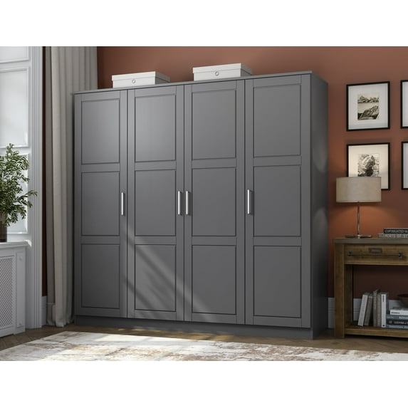 100% Solid Wood Cosmo 4-Door Wardrobe