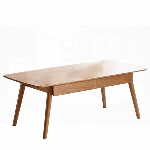 100% Solid Wood Desk Coffee Table - 100*50*45cm & 2 Drawers