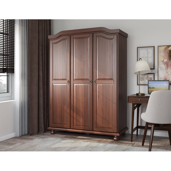 100% Solid Wood Kyle 3-Door Wardrobe