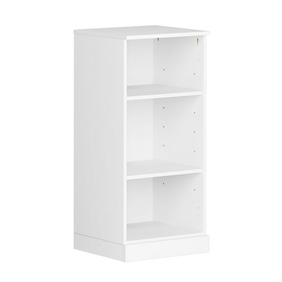 Palace Imports 100% Solid Wood 16.5" Modular Cabinet with Adjustable Shelves, White